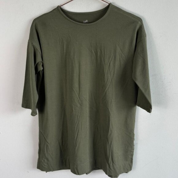 J.Jill Womens Cotton Ballet Sleeve Tunic Top Military Green Size XS-S - Picture 1 of 8